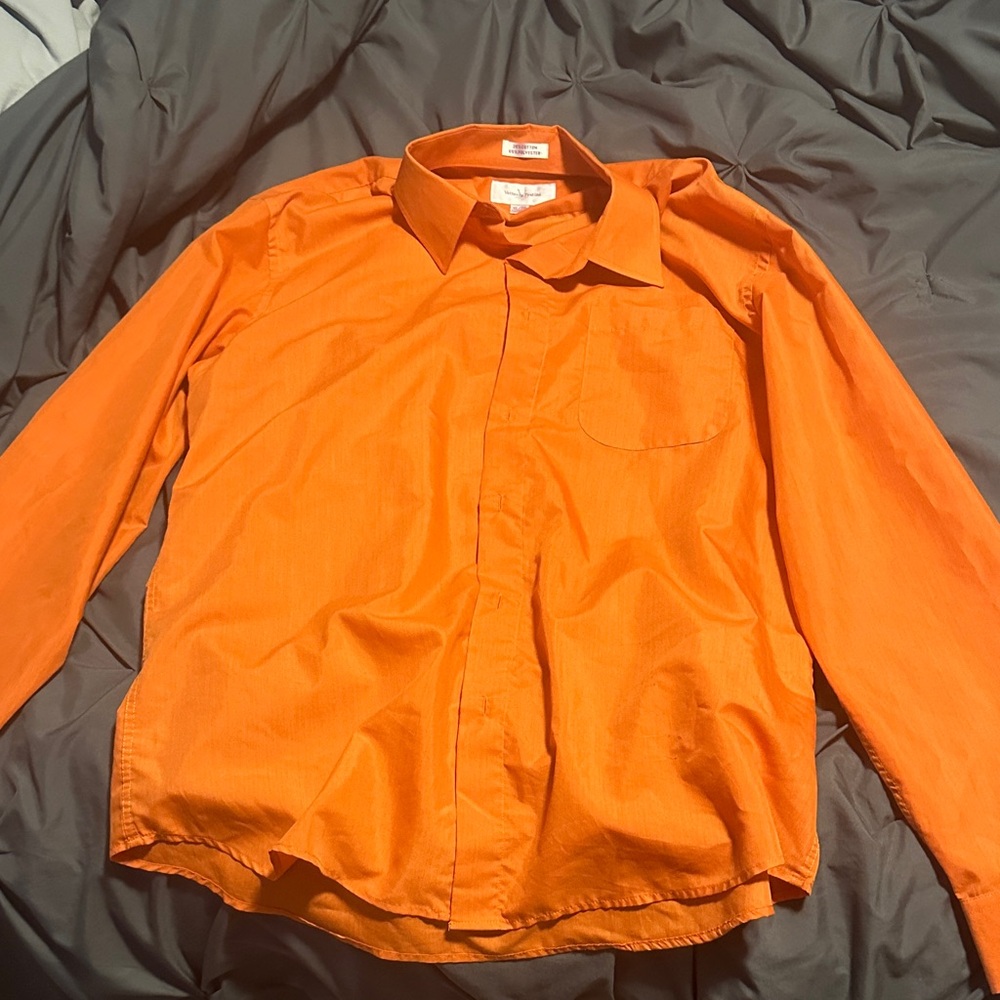 Orange Dress Shirt for Men